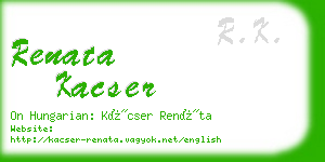 renata kacser business card